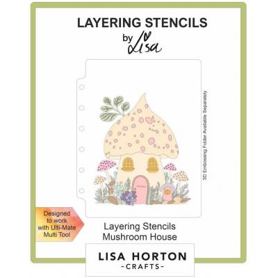 Lisa Horton Crafts Layering Stencils - Mushroom House